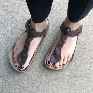 Braided Leather Birkenstock Gizeh 36